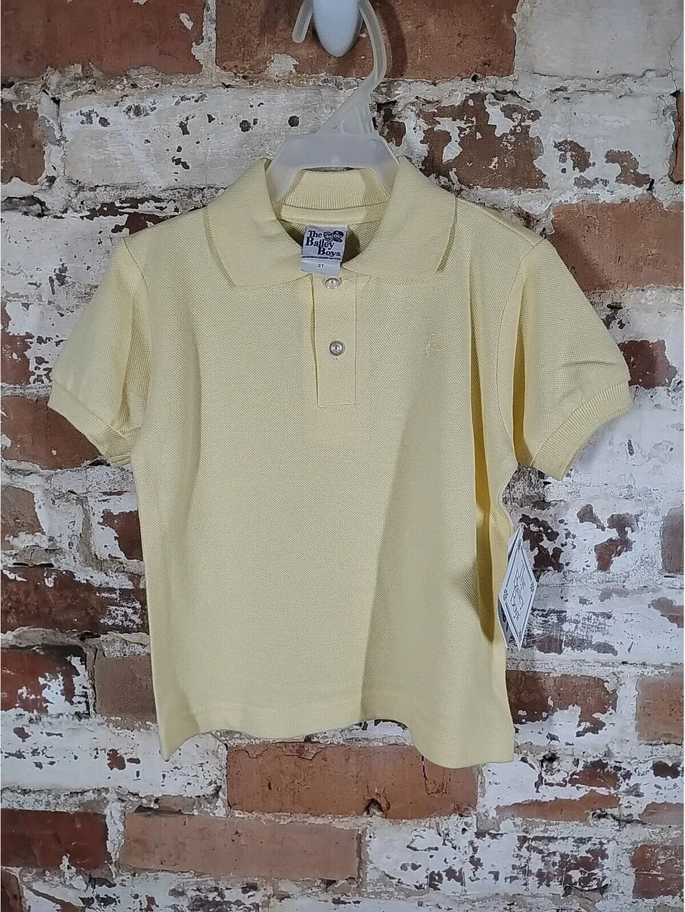 Vintage NWT The Bailey Boys Butter Yellow Polo Size 31